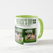 Happy St. patrickの日Shamrocks家族3写真 マグカップ (正面右)