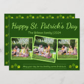 Happy St. patrickの日Shamrocks家族3 photo H シーズンカード (正面/裏面)