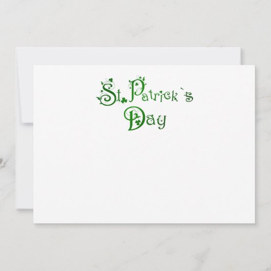 Happy St. Patrickのday cats invitation 招待状 (裏面)