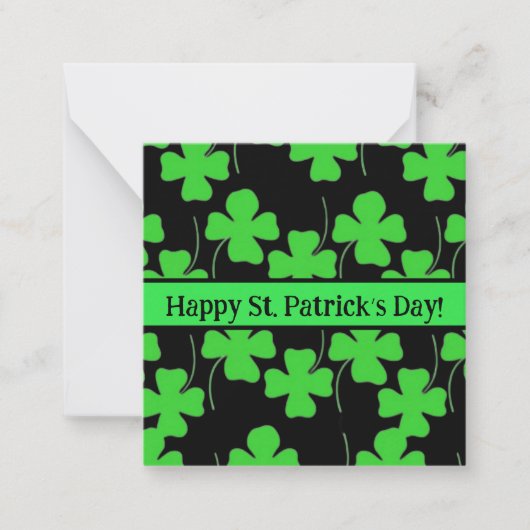 Happy st Patrick’s day cards, cute, stock up! Note ノートカード (正面)
