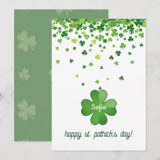 Happy St. Patrick’s Day – Classic Irish Celebratio シーズンカード (正面/裏面)