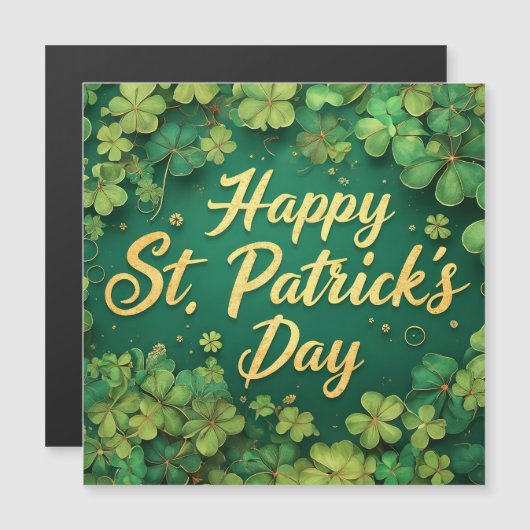 Happy St. Patrick’s Day Clover Design (正面/裏面)