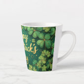 Happy St. Patrick’s Day Clover Design カフェラテマグ (右)