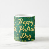 Happy St. Patrick’s Day Clover Design コーヒーマグカップ (中央)