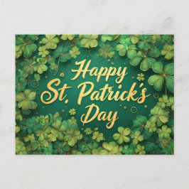 Happy St. Patrick’s Day Clover Design ポストカード