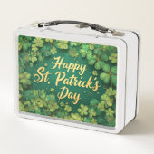 Happy St. Patrick’s Day Clover Design メタルランチボックス (裏面)