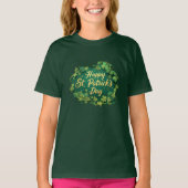 Happy St. Patrick’s Day Clover Design Tシャツ (正面)