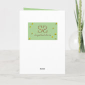 Happy St. Patrick’s Day Cute French Bulldog Coins  カード (裏面)