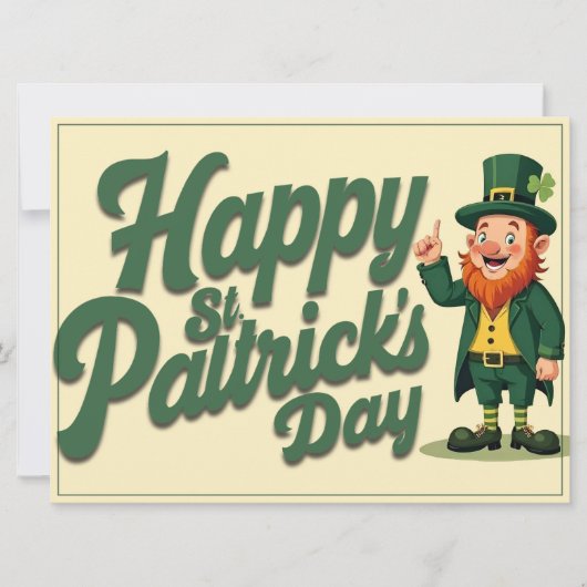 Happy St. Patrick’s Day Cute Leprechaun (正面)