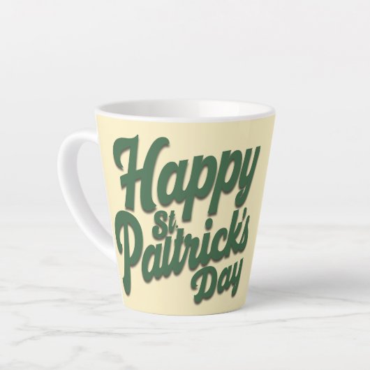 Happy St. Patrick’s Day Cute Leprechaun カフェラテマグ (左アングル)