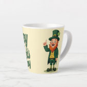 Happy St. Patrick’s Day Cute Leprechaun カフェラテマグ (右アングル)