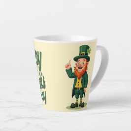 Happy St. Patrick’s Day Cute Leprechaun カフェラテマグ