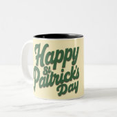 Happy St. Patrick’s Day Cute Leprechaun ツートーンマグカップ (正面左)