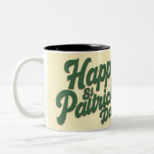 Happy St. Patrick’s Day Cute Leprechaun ツートーンマグカップ (左)