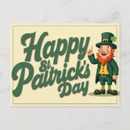 Happy St. Patrick’s Day Cute Leprechaun ポストカード