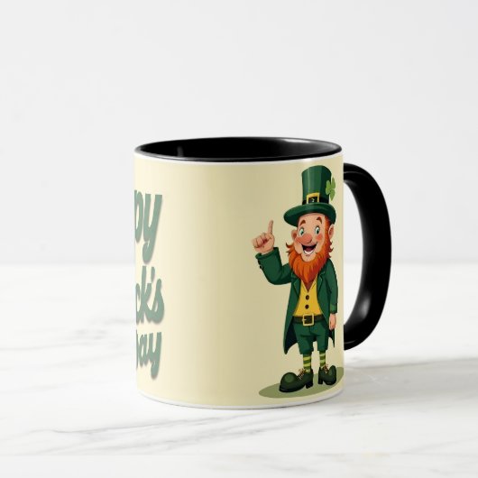 Happy St. Patrick’s Day Cute Leprechaun マグカップ (正面右)