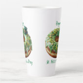 Happy St. Patrick’s Day Donut with Leprechaun Hat カフェラテマグ (正面)