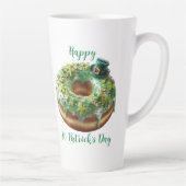 Happy St. Patrick’s Day Donut with Leprechaun Hat カフェラテマグ (右)