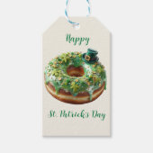 Happy St. Patrick’s Day Donut with Leprechaun Hat ギフトタグ (正面)