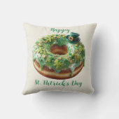 Happy St. Patrick’s Day Donut with Leprechaun Hat クッション (裏面)