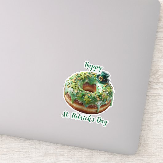 Happy St. Patrick’s Day Donut with Leprechaun Hat シール (詳細)
