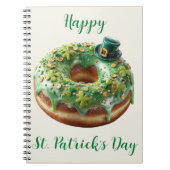 Happy St. Patrick’s Day Donut with Leprechaun Hat ノートブック (正面)