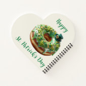 Happy St. Patrick’s Day Donut with Leprechaun Hat ノートブック (裏面)