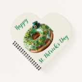 Happy St. Patrick’s Day Donut with Leprechaun Hat ノートブック (正面)