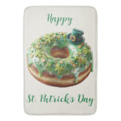 Happy St. Patrick’s Day Donut with Leprechaun Hat バスマット (正面縦)