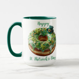 Happy St. Patrick’s Day Donut with Leprechaun Hat マグカップ