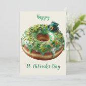 Happy St. Patrick’s Day Donut with Leprechaun Hat 招待状 (スタンド正面)