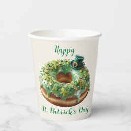 Happy St. Patrick’s Day Donut with Leprechaun Hat 紙コップ