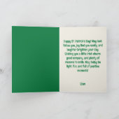Happy St. Patrick’s Day Elegant Shamrock カード (内部)