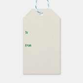 Happy St. Patrick’s Day Elegant Shamrock ギフトタグ (裏面)