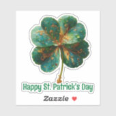 Happy St. Patrick’s Day Elegant Shamrock シール (シート)