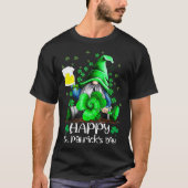 Happy St Patrick s Day Gnome Tie Dye Shamrock Tシャツ (正面)