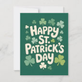 Happy St Patrick’s Day Greeting Card シーズンカード (正面)