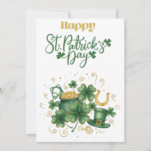 Happy St Patrick’s Day Irish Greeting Card シーズンカード (正面)