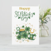 Happy St Patrick’s Day Irish Greeting Card シーズンカード (スタンド正面)