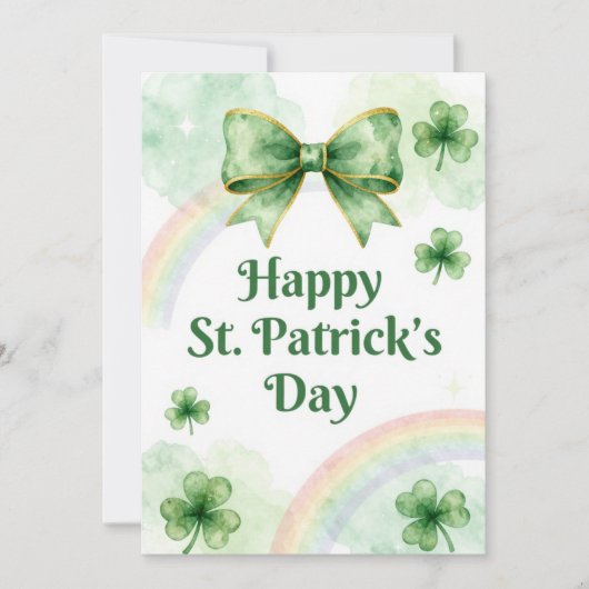 Happy St Patrick’s Day Irish Greeting Card シーズンカード (正面)