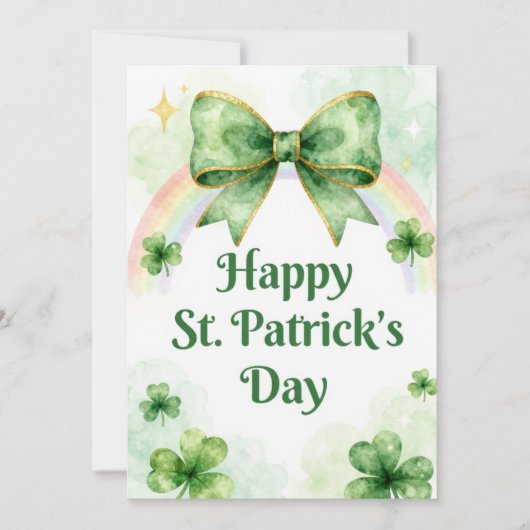 Happy St Patrick’s Day Irish Greeting Card シーズンカード (正面)