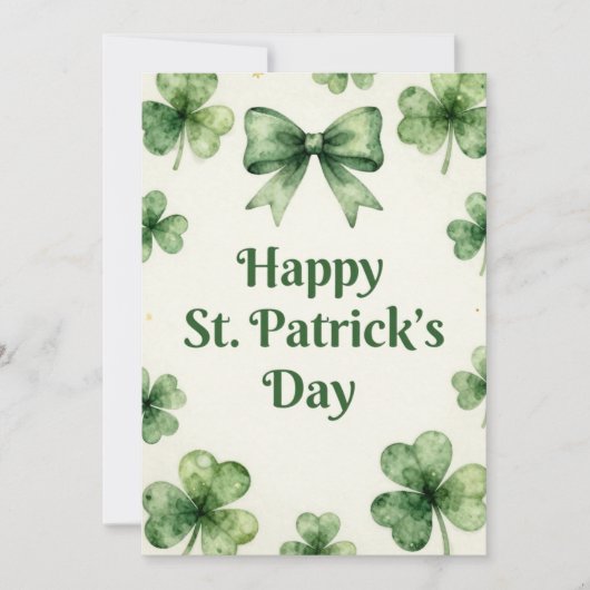 Happy St Patrick’s Day Irish Greeting Card シーズンカード (正面)