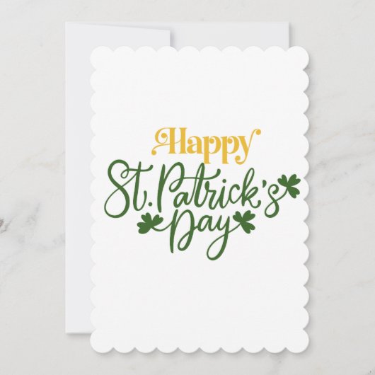 Happy St Patrick’s Day Irish Greeting Card シーズンカード (正面)