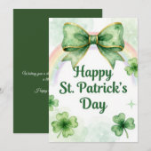 Happy St Patrick’s Day Irish Greeting Card シーズンカード (正面/裏面)