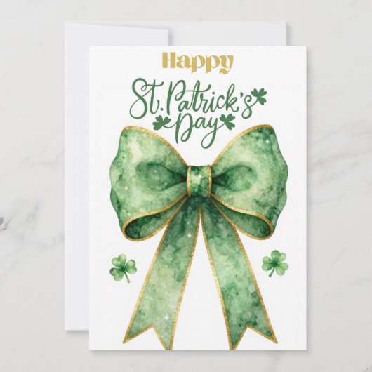 Happy St Patrick’s Day Irish Greeting Card シーズンカード (正面)