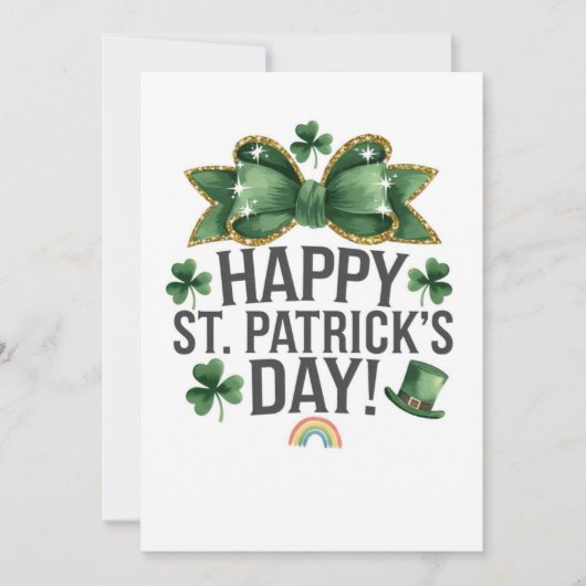 Happy St Patrick’s Day Irish Greeting Card シーズンカード (正面)