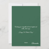 Happy St Patrick’s Day Irish Greeting Card シーズンカード (裏面)