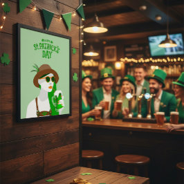 Happy St. Patrick’s Day Modern Green Poster ポスター
