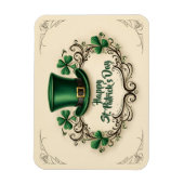 Happy St. Patrick’s Day Shamrock Design マグネット (縦)