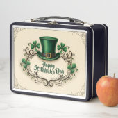 Happy St. Patrick’s Day Shamrock Design メタルランチボックス (インサイチュ)